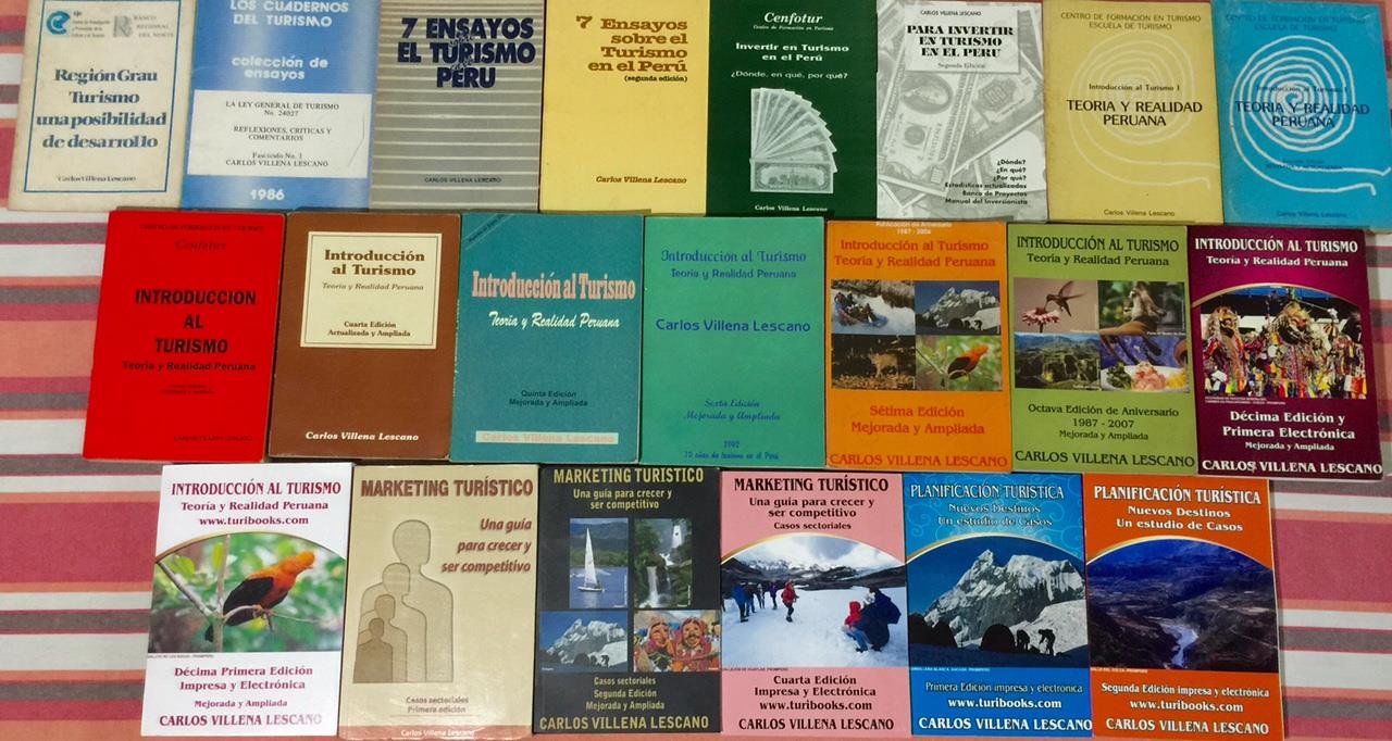 Colección de libros publicados por Carlos Villena Lescano — turismo peruano desde 1986